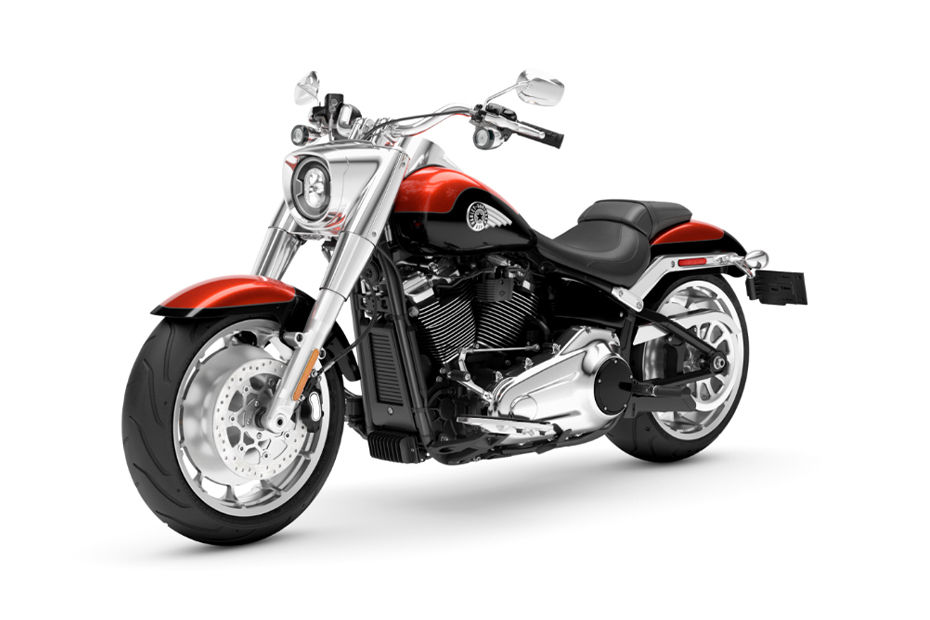 Harley-Davidson Fat Boy Whiskey Fire And Vivid Black colour