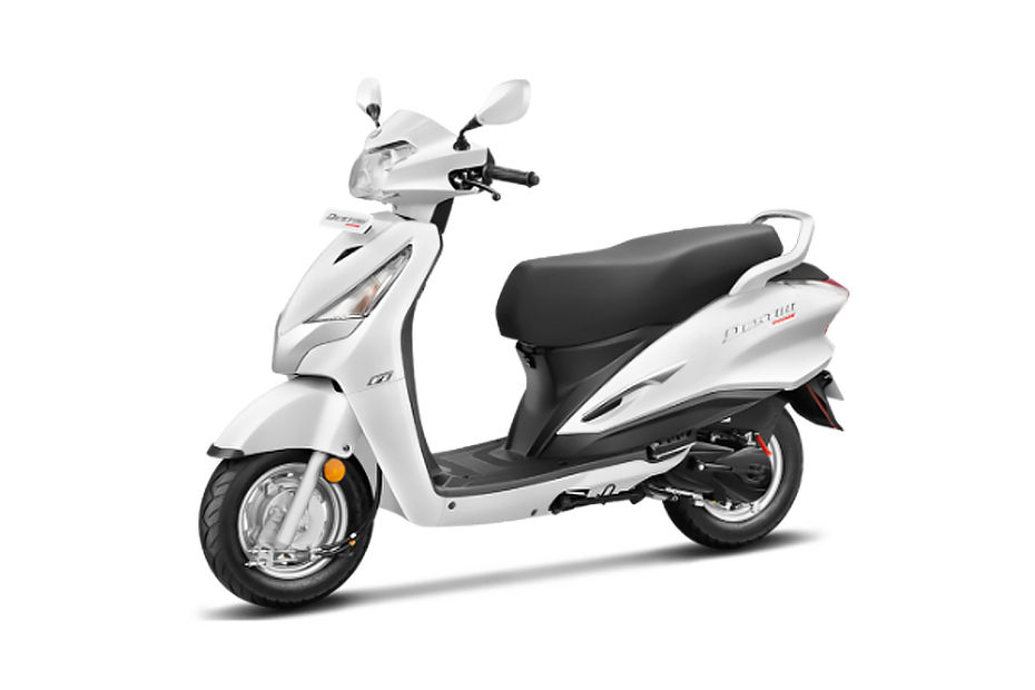 Hero Destini Prime Pearl Silver White colour