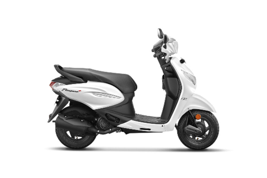 Hero Pleasure Plus Pearl Silver White colour