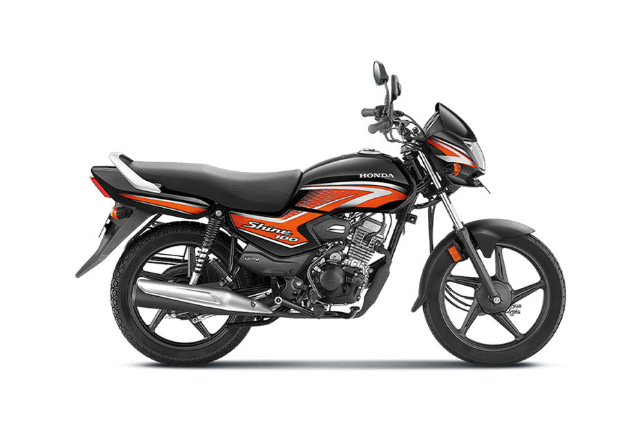 Honda Shine 100 Orange With Black colour