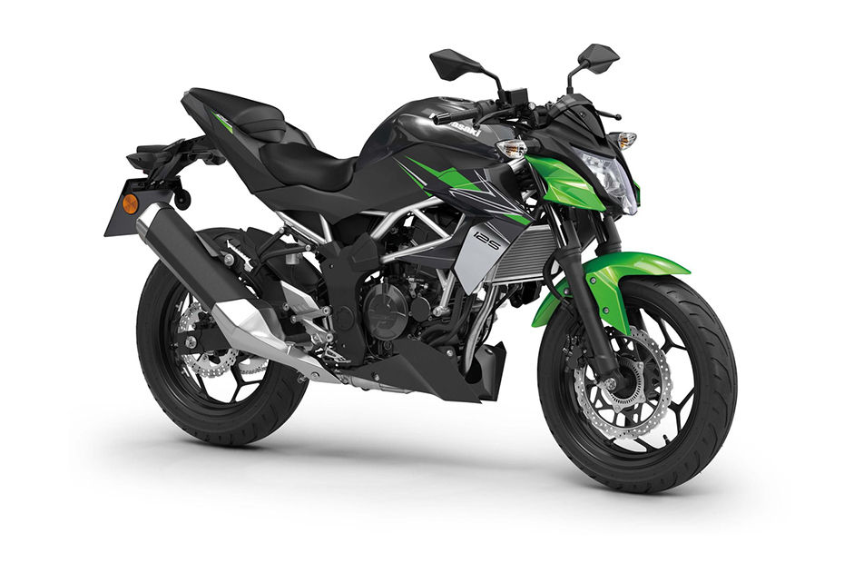 Kawasaki Z125 Candy Lime Green Type 3 And Metallic Spark Bl colour