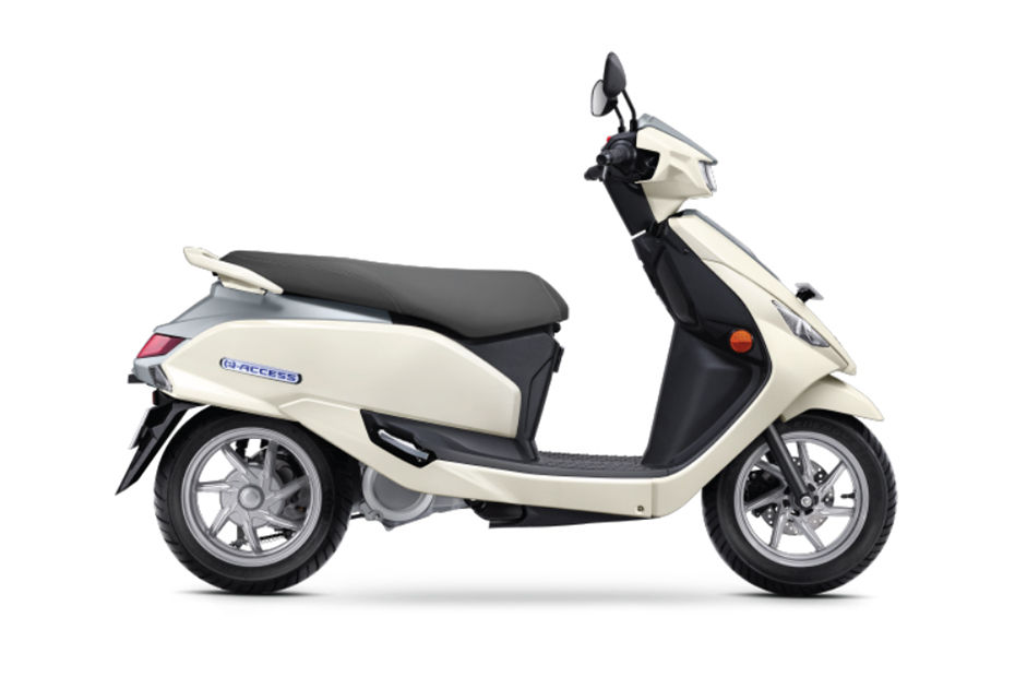 Suzuki e Access  Pearl Grace White And Metallic Mat Fibroin Gr colour