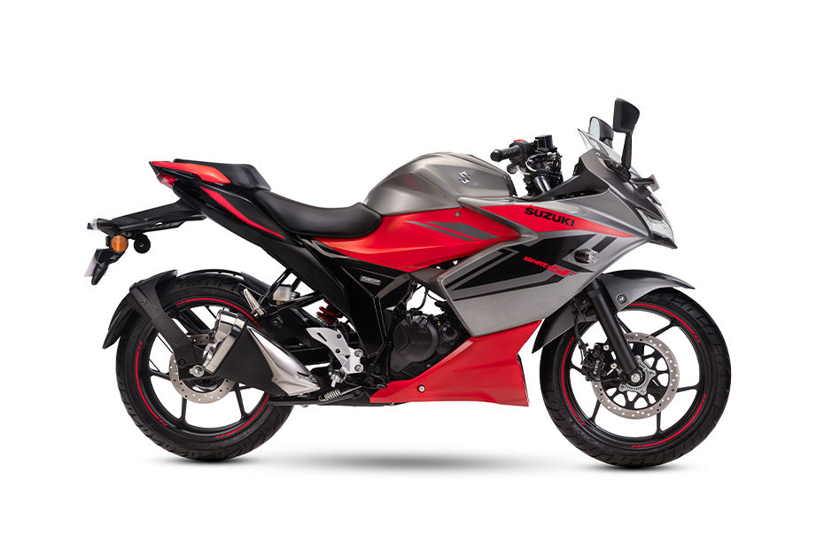 Suzuki Gixxer SF Metallic Oort Gray And Pearl Mira Red colour
