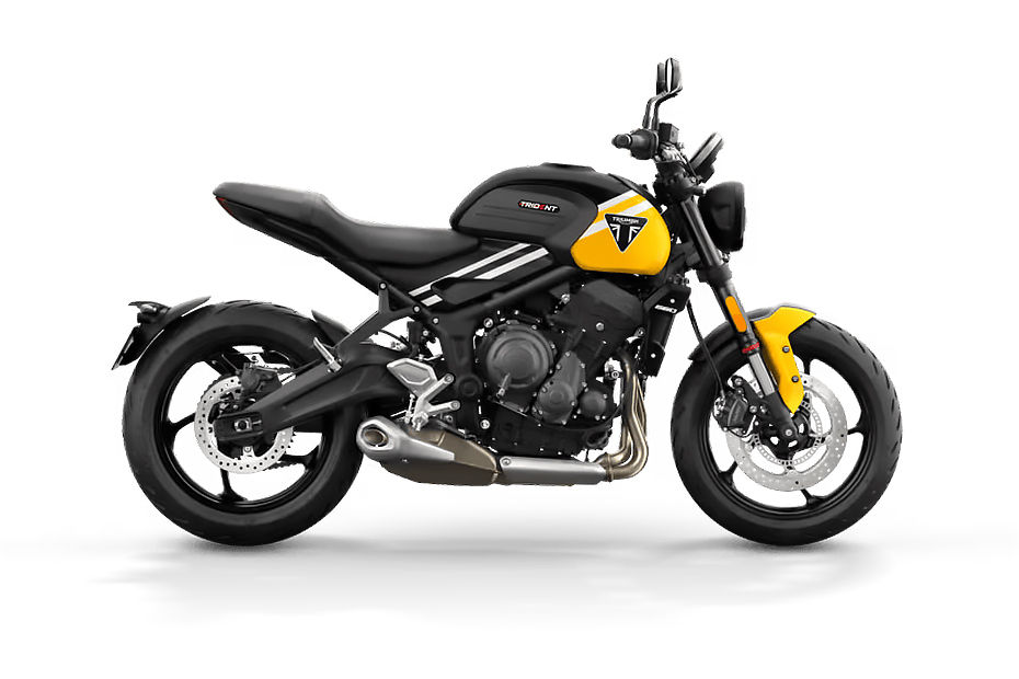 Triumph Trident 660 Cosmic Yellow And Sapphire Black colour