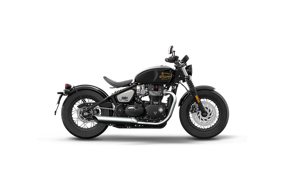 Triumph Bonneville Bobber Icon Edition Sapphire Black Aluminium Silver colour