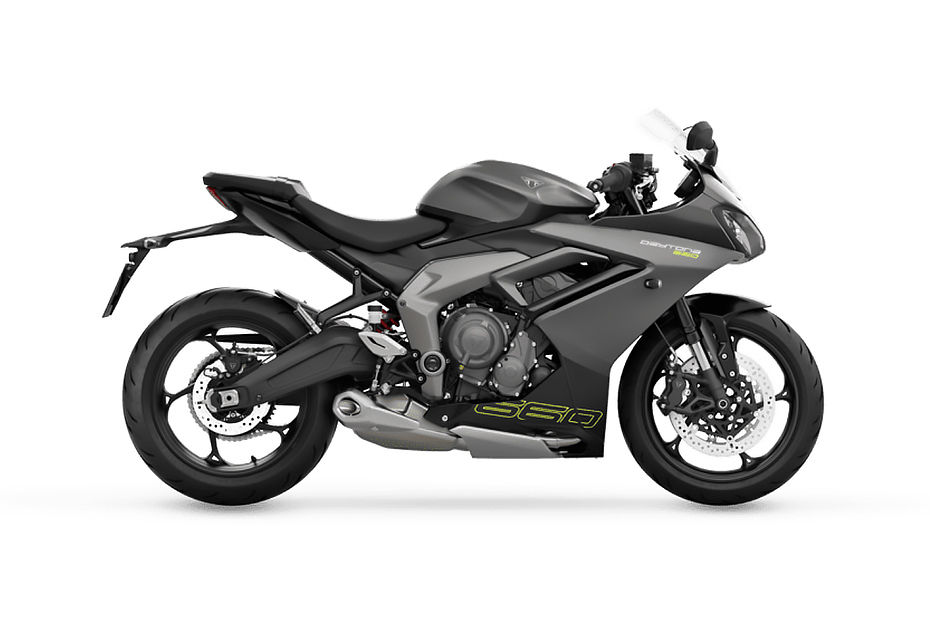 Triumph Daytona 660 Satin Granite And Satin Jet Black colour