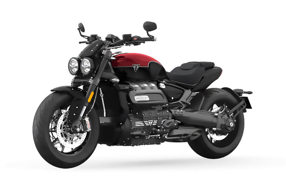 Triumph Rocket 3 Carnival Red And Sapphire Black colour