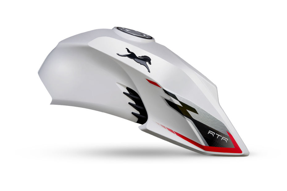 TVS Apache RTR 160 4V Pearl White colour
