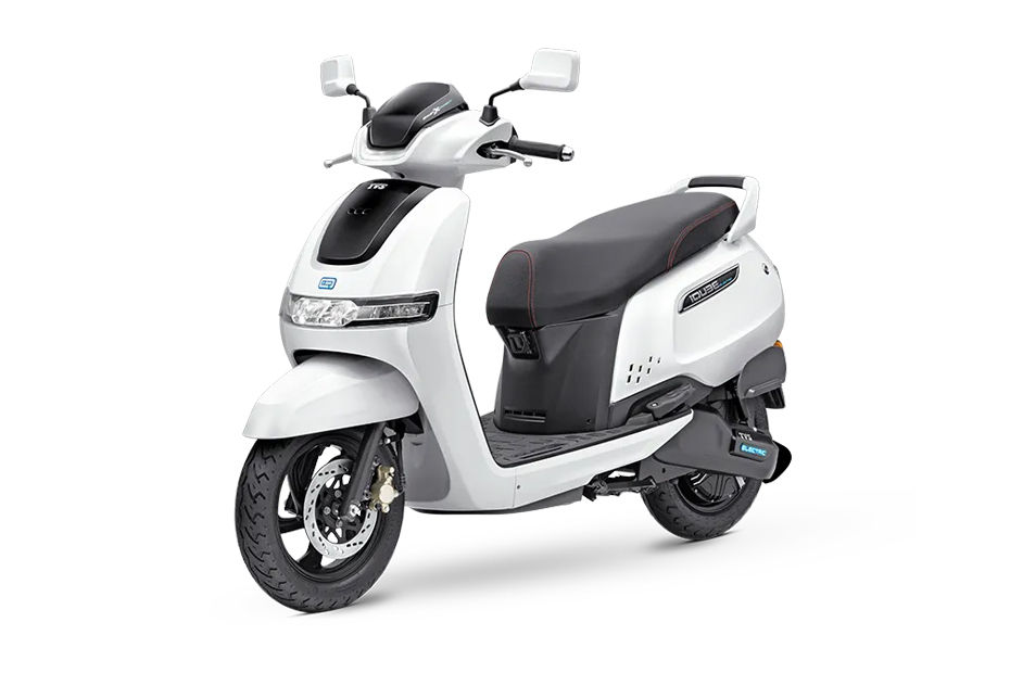 TVS iQube Pearl White colour