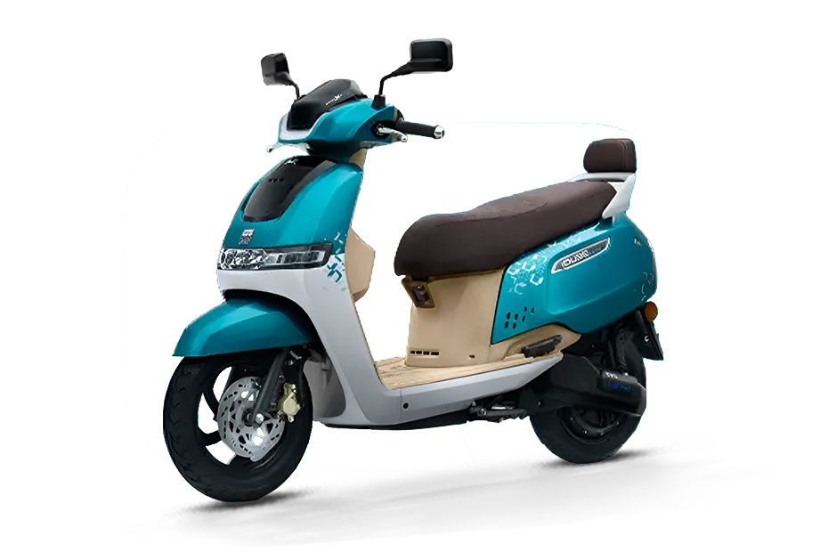 TVS iQube Aurora Green colour