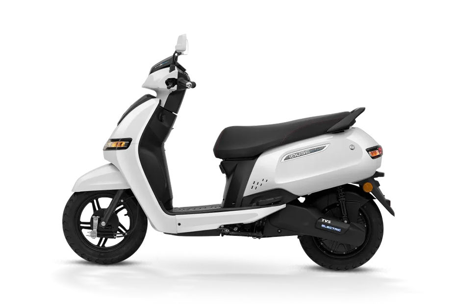 TVS iQube Pearl White colour