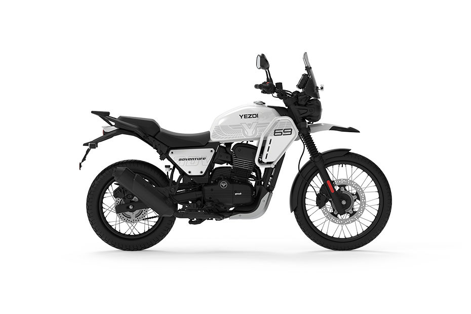 Yezdi Adventure Glacier White Thl colour