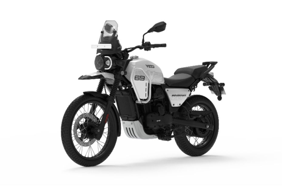 Yezdi Adventure Glacier White colour