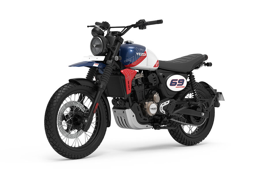 Yezdi Scrambler 350 Rally Blue colour