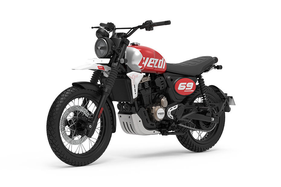 Yezdi Scrambler 350 Rogue Red colour
